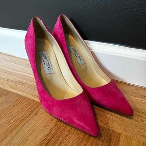 Jimmy Choo Pink Suede Pumps